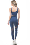 Asymmetric Shoulder Mesh Seamless Activewear Set