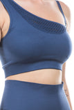 Asymmetric Shoulder Mesh Seamless Activewear Set