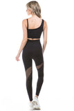Asymmetric Shoulder Mesh Seamless Activewear Set