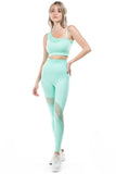 Asymmetric Shoulder Mesh Seamless Activewear Set